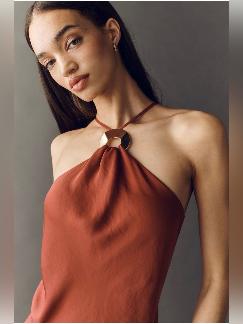 Anthropologie Veda Halter Slip Midi Dress - Picture 3 of 16